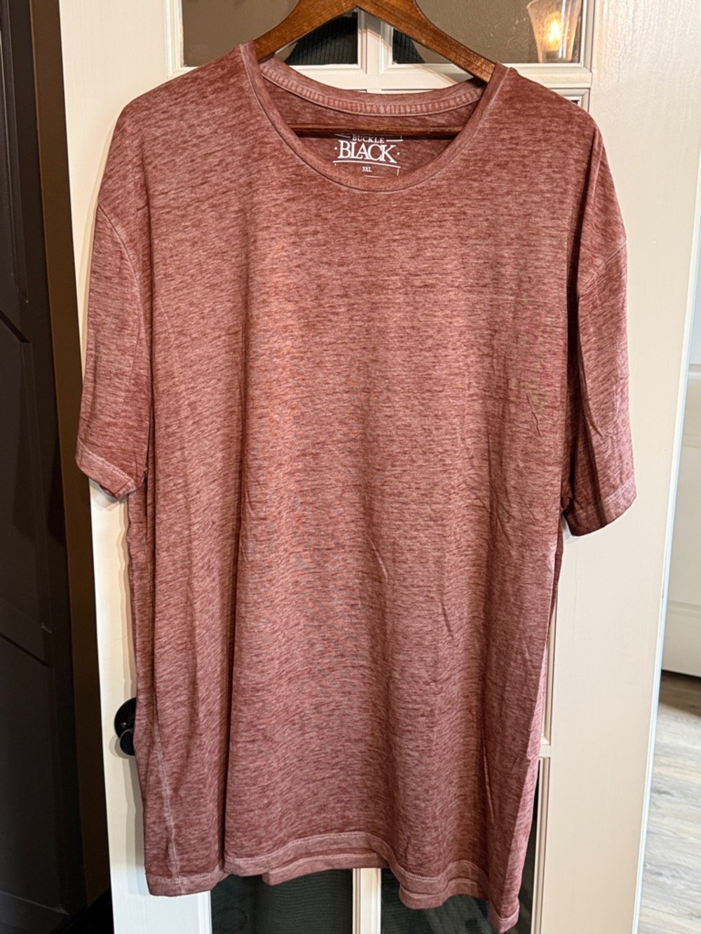 BUCKLE Black Label Heathered Red Short Sleeve Lightweight Crewneck Tee Size 3X